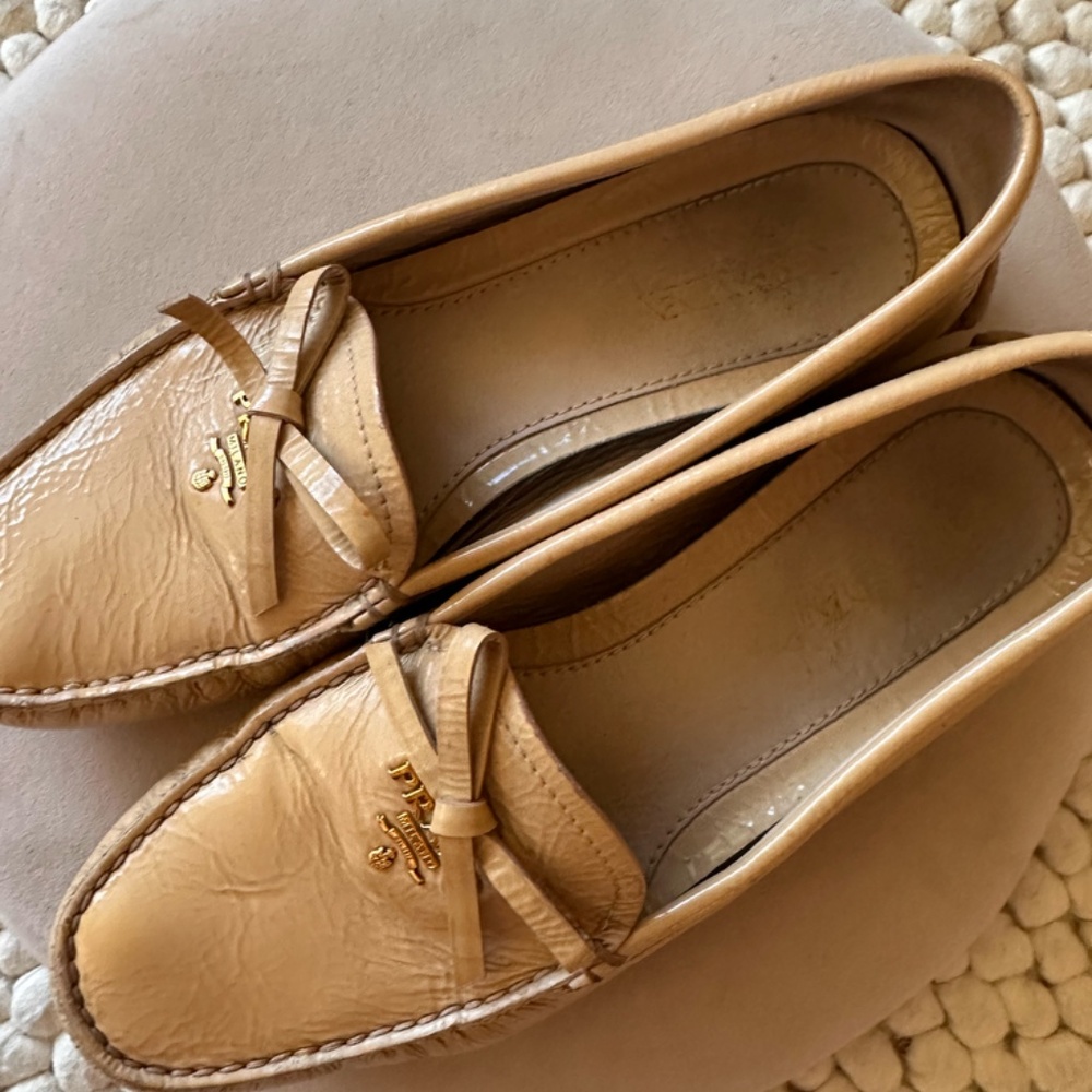 Prada Tan Leather Loafers - Picture 4 of 5